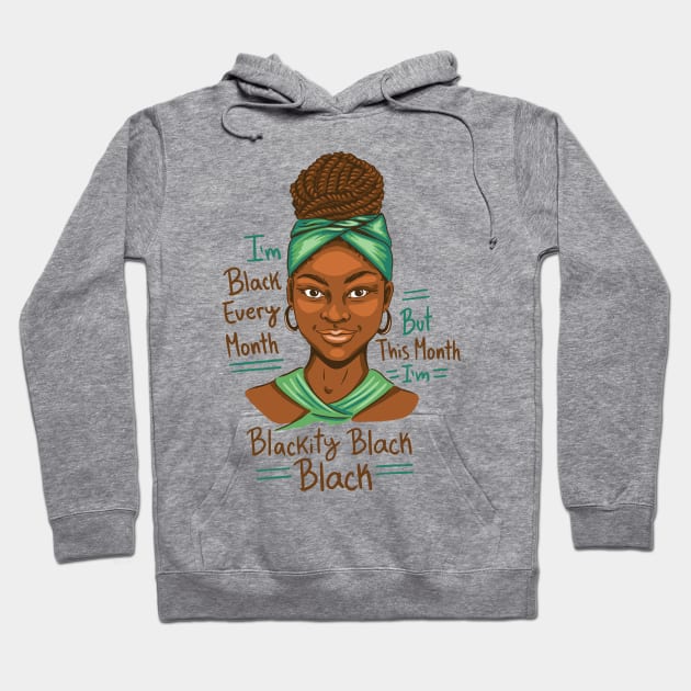 Black History Month Girl P Hoodie by LindenDesigns